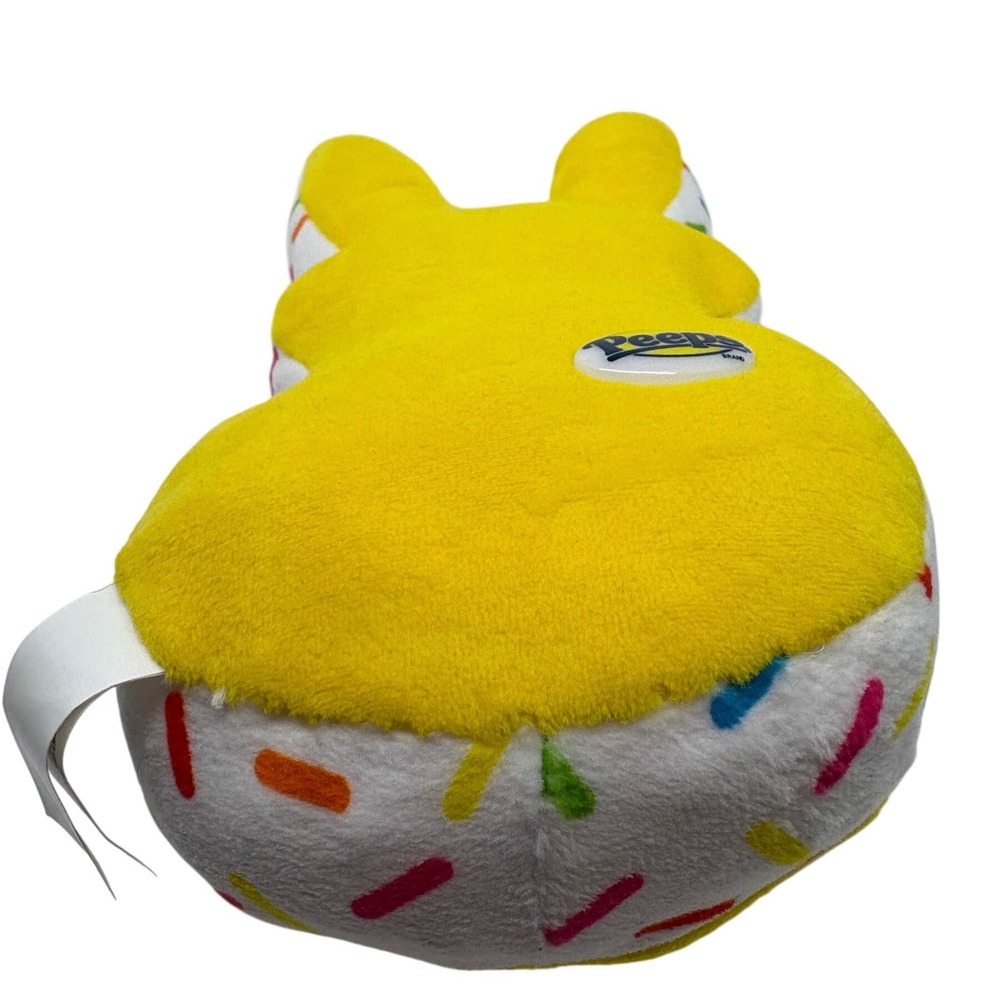 Peeps Plush Bunny Yellow Sprinkle Pattern 8 Inch Easter Stuffed Animal New Tag - Picture 6 of 7